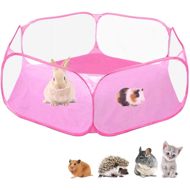 Tienda de campaña para animales pequeños C&C, corral para mascotas transpirable y transparente, cerca de ejercicio para exteriores e interiores que se abre y se abre, cerca de patio
