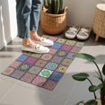 thumbnail image 4 of Bohemian Retro Floral Non-Slip Entryway Door Mat,Boho Indoor Decor Durable Low Plush Door Mat,Washable Welcome Rug for Patio Hallway Home Decor 16x24 Inches, 4 of 7