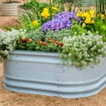 thumbnail image 5 of Vego Garden 17" Tall 10 in 1 Novel Metal Raised Gardening Bed Kits 8ft x 2ft Modular Planter for Vegetables Flowers Ground Box Sky Blue, 5 of 10