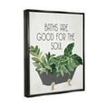 thumbnail image 3 of Stupell Industries Botanical Bath Phrase Typography Painting Black Floater Framed Art Print Wall Art, 17 x 21, 3 of 9