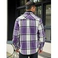 thumbnail image 4 of COOFANDY Flannel Shirt for Men Lightweight Button Down Shirts Long Sleeve Textured Plaid Shirt, 4 of 6