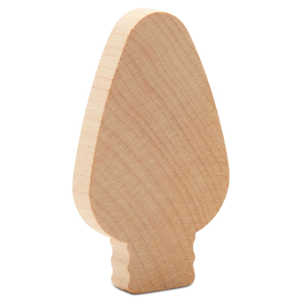 Wood Light Bulb Ornaments 2-3/4-inch, Pack of 50 Christmas Tiered Tray Decor for Bulletin Board Decoration & Crafts, by Woodpeckers