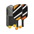 thumbnail image 3 of Raquetas profesionales de pickleball con agarre antideslizante con 4 bolas y estuche de transporte para Negro Cola Paletas de pickleball, 3 of 8