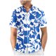 thumbnail image 4 of Mens Manga Corta Botón Abajo Camisas Gira Cuello Impresión Casual Blusa, Camisas de Verano para Hombre, 4 of 5