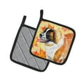 thumbnail image 2 of Caroline's Treasures Saint Bernard Fall Pair of Pot Holders, 2 of 2