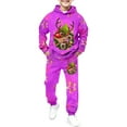 thumbnail image 3 of YMNXA Big Kids Boys Christmas Outfits Two Piece Long Sleeve Reindeer Print Hoodies And Jogger Pants Stylish Soft Sets For Daily Wear Purple 4-5 Years, 3 of 7