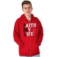 thumbnail image 5 of Faith Life Religious Jesus Christ God Zip Up Hoodie Men's Women's Brisco Brands S, 5 of 6