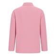 thumbnail image 7 of Pxxlle Plus Size Tops for Women Casual Spring Long Sleeve Shirt Loose Fit Button Up Shirts Solid Color Basic Tees Pink XL, 7 of 7