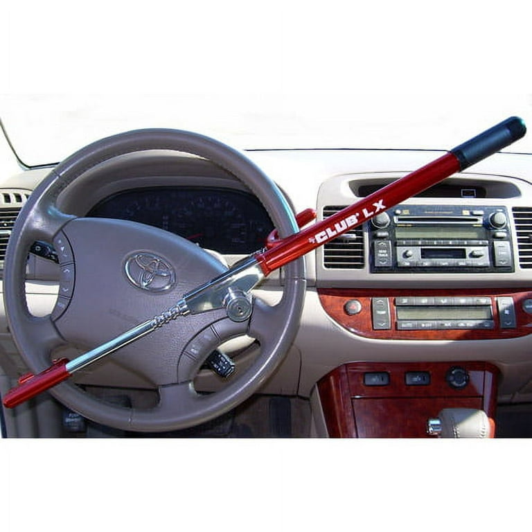 The Club LX Steering Wheel Lock, Red