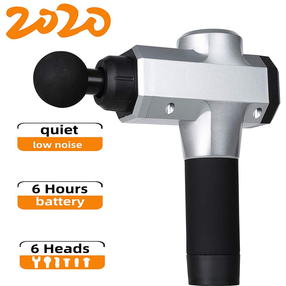 [2021 Latest] Portable Massage Gun Deep Tissue Percussion, Electric Handheld Massagers Gun for