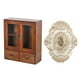 thumbnail image 1 of Armario de almacenamiento de madera, organizador de escritorio portátil, armario clásico de madera para mesa Puerta doble de 3 rejillas, 1 of 9