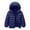 Navy 2c, variant on Kids Winter Coats Size 8-10 Girls Winter Coat Heavyweight Hooded Puffer Jacket Kids Windproof Warm Solid Quilted Padded Jackets with Pockets
