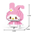 thumbnail image 1 of Bloques de construcción de Hello Kitty para niños, juguetes ensamblados, adorno decorativo, figura de Anime Sanrio, modelo Kuromi, regalo de rompecabezas de My Melody, 1 of 4