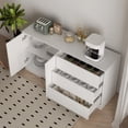 thumbnail image 5 of Llinc Store Sideboard Buffet Cabinet with Storage, Modern Kitchen Buffet Storage Cabinet with Drawer and Doors, Large Coffee Bar with Adjustable Shelves for Kitchen, White, 5 of 9