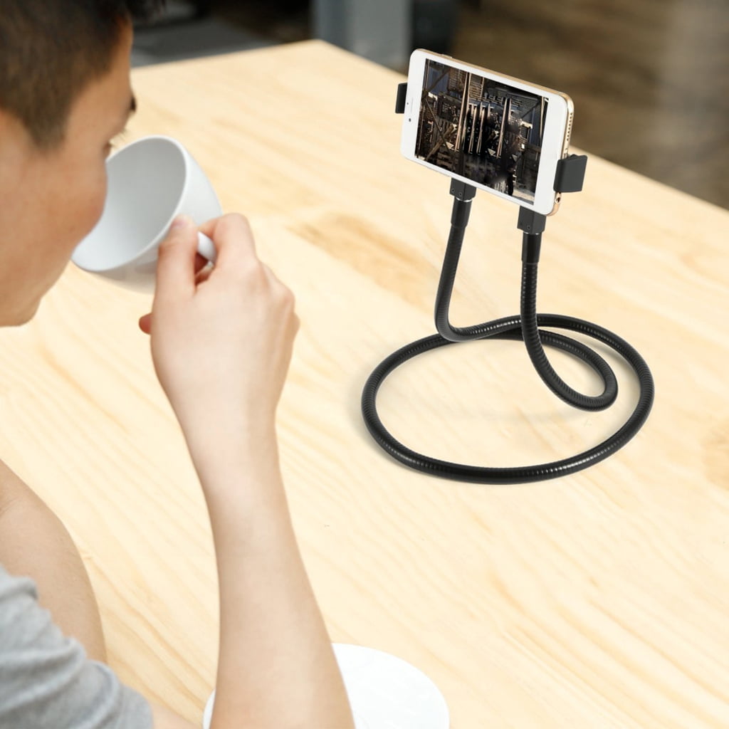 Aurgiarme Portable Smartphone Neck Holder, Flexible and Rotatable Stand Lazily Neck Phone Holder for Convenient Handsfree Usage