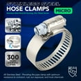 thumbnail image 3 of Stainless Steel Worm Drive Hose Clamps 1"- 2-1/4" Adjustable SAE 28, 10 PCS, 3 of 8