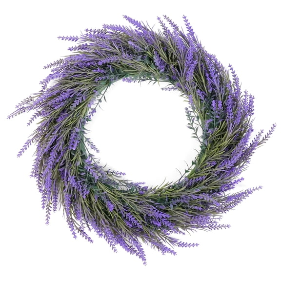 JINGIHE Lavender Wreath for Front Door 19 inch Spring/Summer Wreaths for Front Door, Front Door Wreaths for All Seasons for Indoor Outdoor Home Wall Window Farmhouse Decor for Wedding