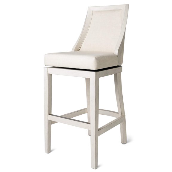 Open Box aven Lane Vienna High-Back Kitchen Swivel Stool, White Oak, Bar Height