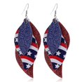 thumbnail image 1 of Earrings Printed National Flag Earrings Multilayer Leaf Shining Fringe Earrings, 1 of 2