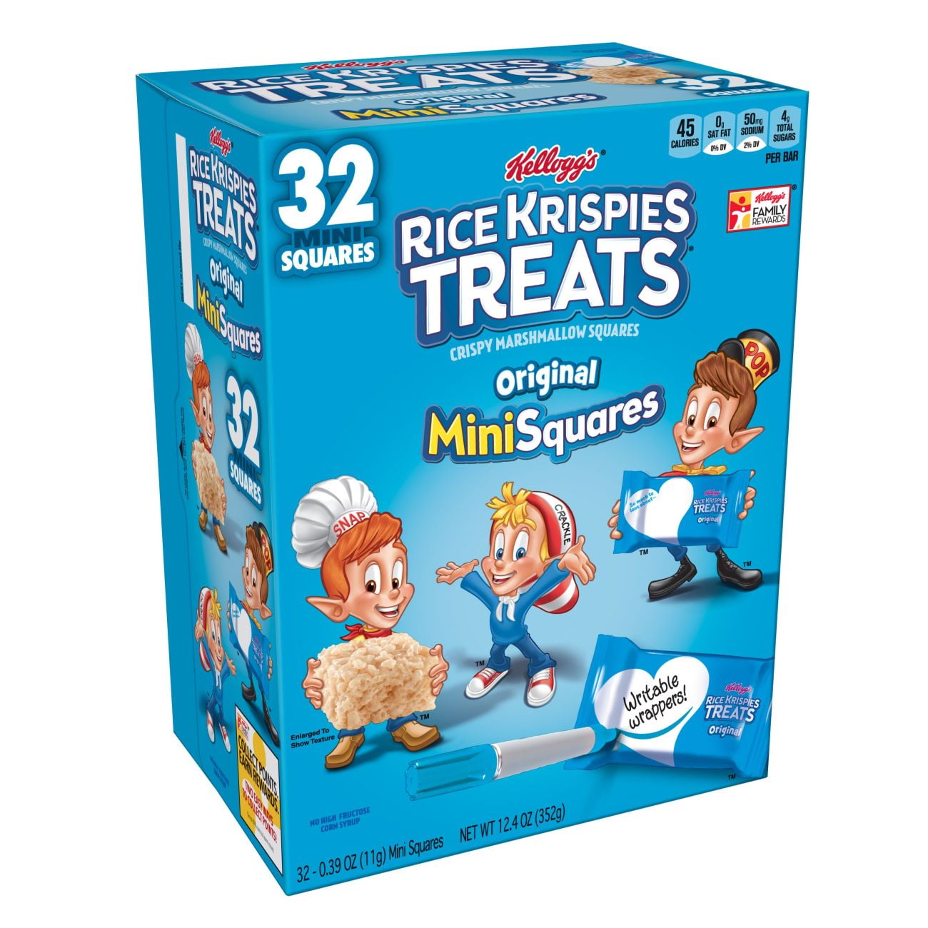 Kellogg's Rice Krispies Treats Mini Squares Crispy Marshmallow Squares, Original, Single Serve