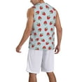 thumbnail image 2 of Honeii Hand Drawn Strawberry print basktball shirt for men and women, Unisex basketball jersey for Theme party-4X-Large, 2 of 6