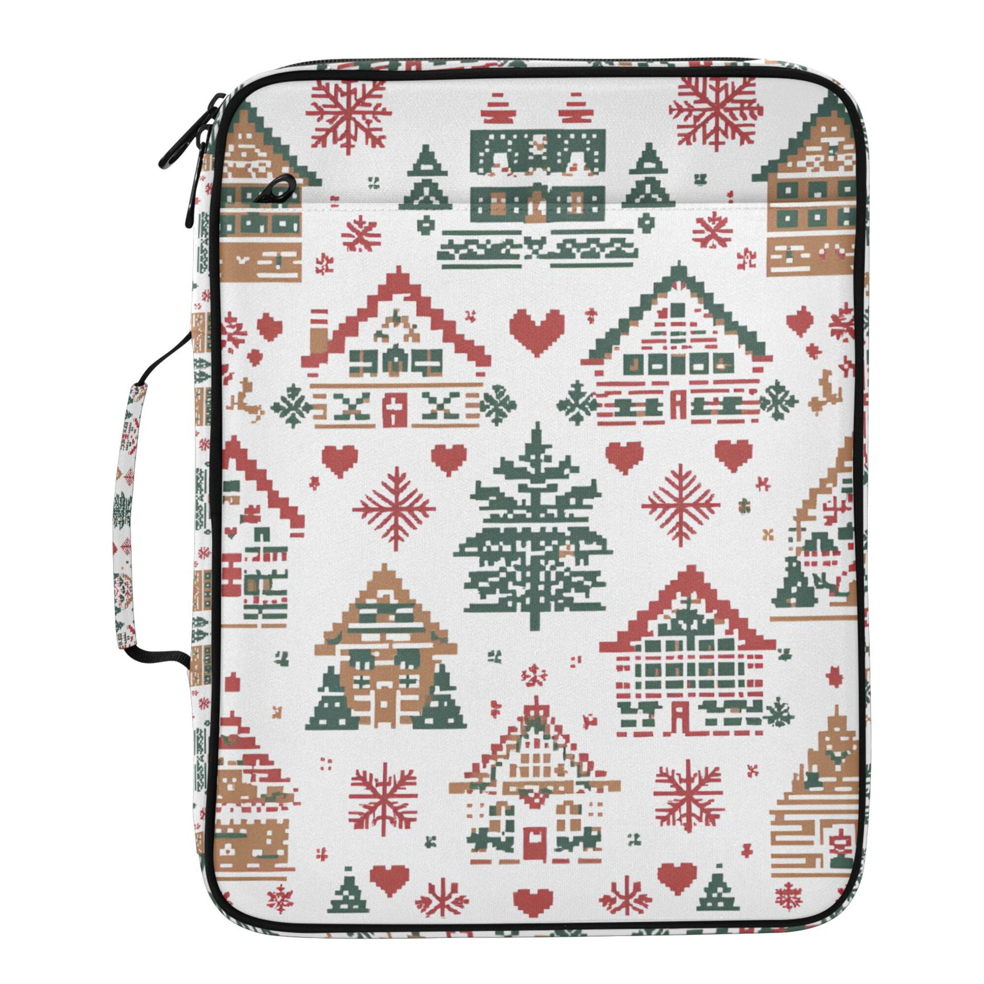 FORMRS Accordion File Folder A4 Size 7-Pocket Expanding Document Organizer Bag with 3 Ring Binder, Beige Nordic Christmas House