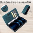 thumbnail image 5 of Funda de cuero con tapa y ventosa para Xiaomi Redmi 9 9A 9C 9T 10 10C 12C 13C Redmi Note 8 9S 10S 11S 12 13 Pro Funda de billetera de lujo, 5 of 5