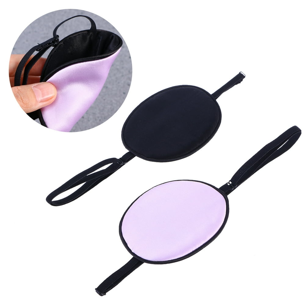 2 Pieces Silk Eye Patch Elastic Eye Patches Lazy Eye Patches for Adults