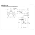 thumbnail image 2 of Kingston Brass KB0821 4 in. Centerset Bathroom Faucet, Polished Chrome, 2 of 2
