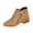 Brown, variant on Women's Ankle Boots Low Chunky Heel Faux Suede Ankle Boots with Side Zipper Casual Comfortable Solid Color Round Toe Orthopedic Arch Support Booties Wide Width Walking Boots for Fall Winter