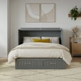 thumbnail image 4 of AFI Sydney Queen Murphy Bed Chest with 6" Mattress, Storage, & Built-in Charger, Grey, 4 of 21