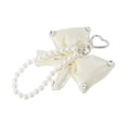 thumbnail image 5 of Unique Bargains 1 Pc Handbag Charms Keychains Faux Pearl Bow Bag Accessories Beige, 5 of 5