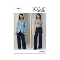 Vogue Sewing Pattern 2037 - Misses' Shirt, Crop Top and Pants, Size: Y5 (18-20-22-24-26)