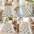 thumbnail image 4 of Hallway Runner Rug 2'x6', Farmhouse Dandelion Kitchen Runner Rugs Non-Slip Carpet Mats, Spring Modern Country Flower Black Beige Bedside Rugs Runners Washable Floor Carpet for Bathroom Laundry Room, 4 of 8