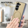 thumbnail image 5 of Decase Case for Samsung Galaxy Z Fold 4, Shockproof Magnetic Leather Phone Case,Khaki, 5 of 9