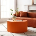 thumbnail image 4 of WILLIAMSPACE Nesting Coffee Table Set of 2, Matte Black Round Wooden Coffee Tables, Modern Luxury Side Tables Accent End Table for Living Room Apartment, 4 of 9