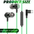 thumbnail image 4 of GJX Wired Headphones USB C,Gaming Earbuds with Mic Surround Sound,Alloy Built Bass Boost Earphones,Immersive Type C Wired Earbuds,Green, 4 of 7