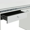 thumbnail image 6 of DecMode 47" x 32" Silver Wood Mirrored 2 Drawers Console Table, 1-Piece, 6 of 15