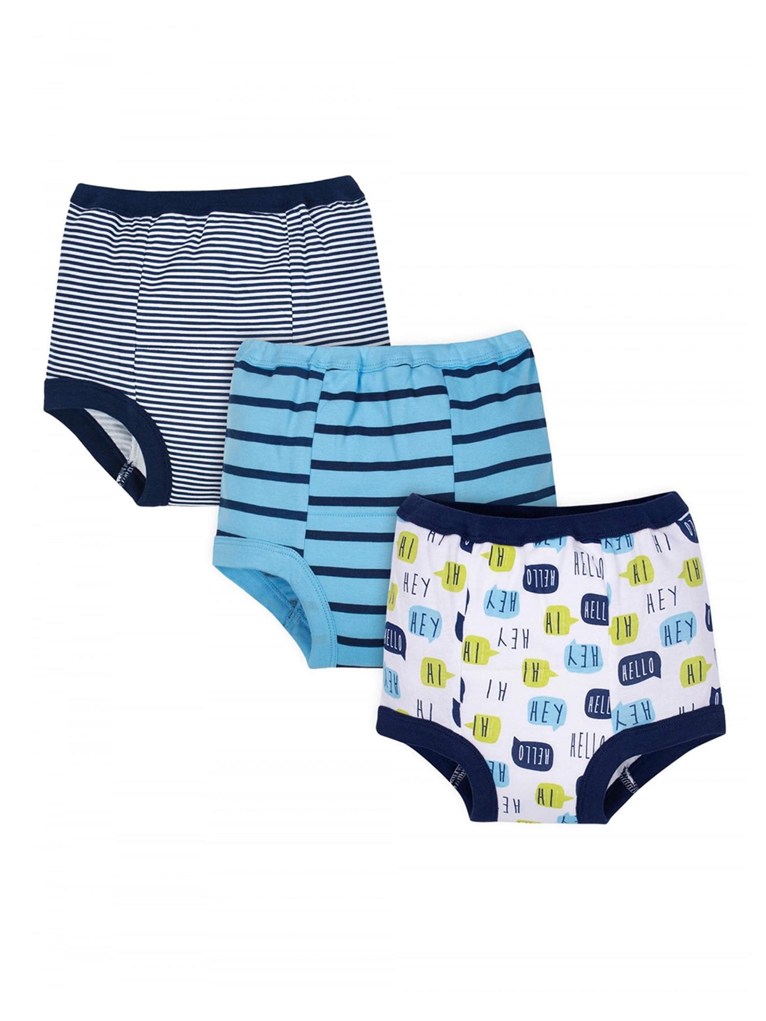 JELEUON Kids Baby Boys Girls 3 Pack Summer Striped Training French Terry Pants Shorts Drawstring Bloomers