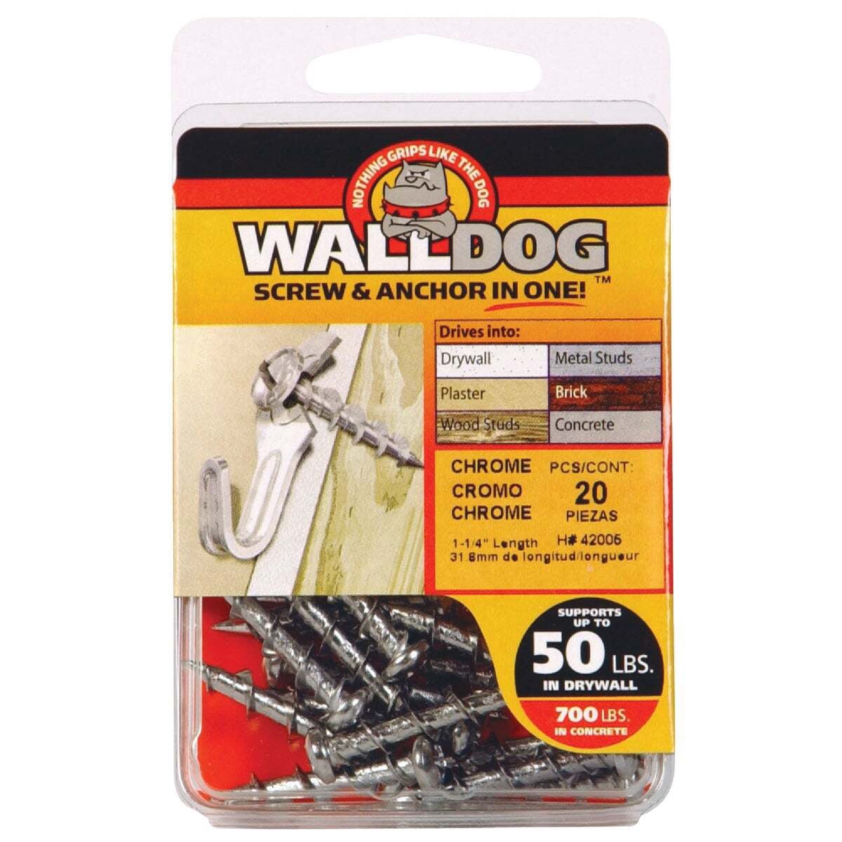 Borefast 5037080 0.18 x 1.5 in. Steel Pan Head Screw & Anchor, Silver - 25 Piece - Pack of 5