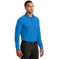 thumbnail image 4 of Port Authority Long Sleeve Core Classic Pique Polo-XS (Coastal Blue), 4 of 6
