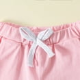 thumbnail image 5 of kpoplk Toddler Baby Girl Clothes Summer Funny Letter Print Top Elastic Shorts Set 6 12 18 24 Months 2T Infant Girl Clothes(Pink,2-3 Y), 5 of 9