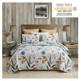 thumbnail image 2 of Quilt Set King Size (92" x104"), 3-Piece, King Size Quilt with 2 Pillow Shams - Soft and Lightweight, Boho Reversible Bedding Bedspread Coverlet Set, Floral King(92"x104"), 2 of 8