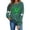 2#Green, variant on Women's St. Patrick's Day Printed Round Neck Hoodless Long sleeve Sweater,Green,Size M
