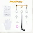 thumbnail image 4 of WOWOW Wall Mount Tub Filler Chrome Bathtub Faucet Long Spout Reach 2 Cross Handles Tub Faucet with Brass Rough in Valve Included, 4 of 9