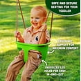 thumbnail image 3 of Acorn Adventures Toddler Swing Seat – Baby Bucket Swing for Outdoor Backyard & Porch, Adjustable Ropes, Easy Install, Weather-Resistant HDPE - Green, 3 of 7