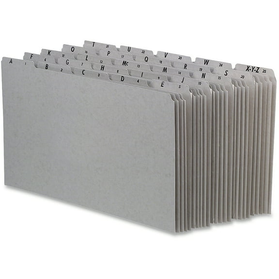Top Tab A-Z File Guides, 1/5-Cut Top Tab, A To Z, 8.5 X 14, Gray, 25/set | Bundle of 5 Sets