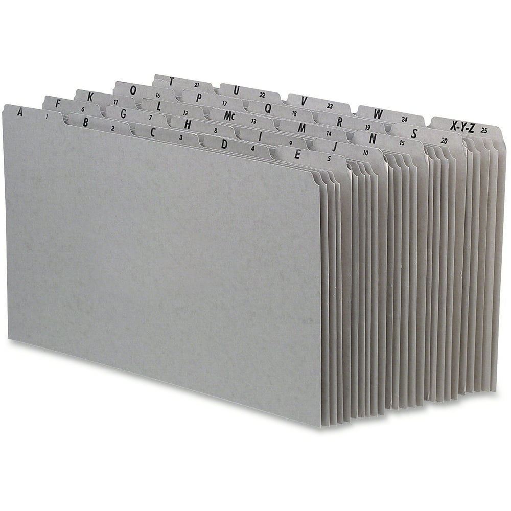 Pendaflex, PFXPN1025, Gray Alphabetical File Guide Set, 25 / Set