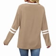 thumbnail image 2 of Long Sleeve Shirts for Women Color Block Casual Tops Fall Outfits Basic Tees Trendy Clothes Khaki S, 2 of 4