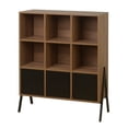 thumbnail image 5 of Librero Organizador 9 Cubos EKE – Madera Nogal Chocolate con 3 Puertas, Diseño Moderno Minimalista, 5 of 5